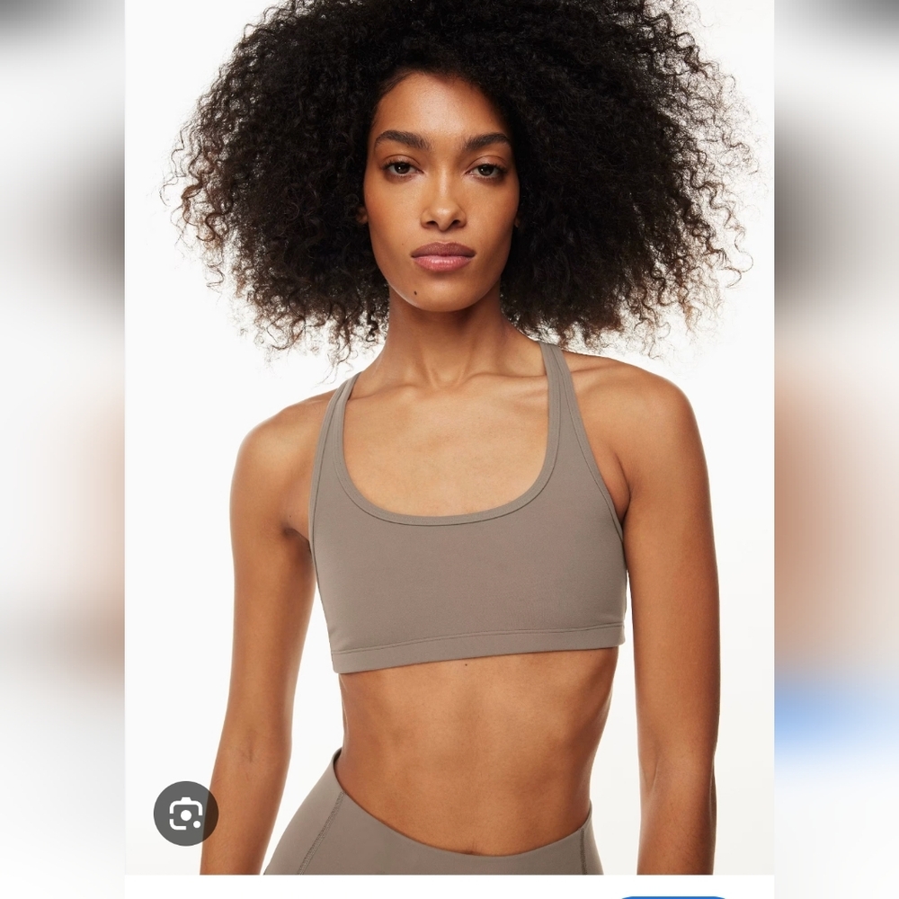 Women's TNA Golden Taupe Sports Bra With Racerback Size M